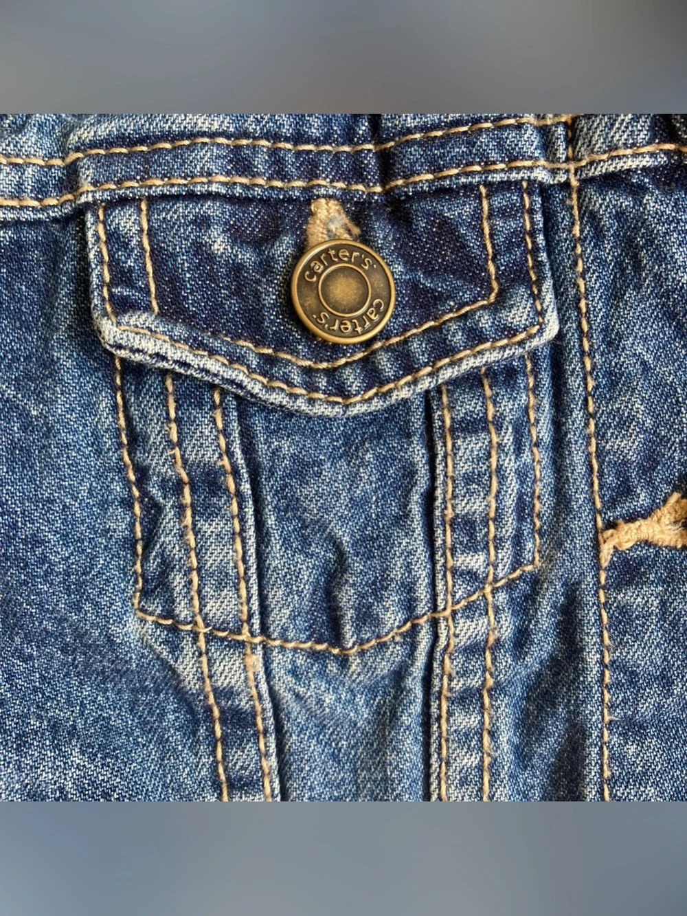 Carter’s Blue Denim Jean jacket Baby Boy Girl fall Coat 2T 2 Year 24 Months